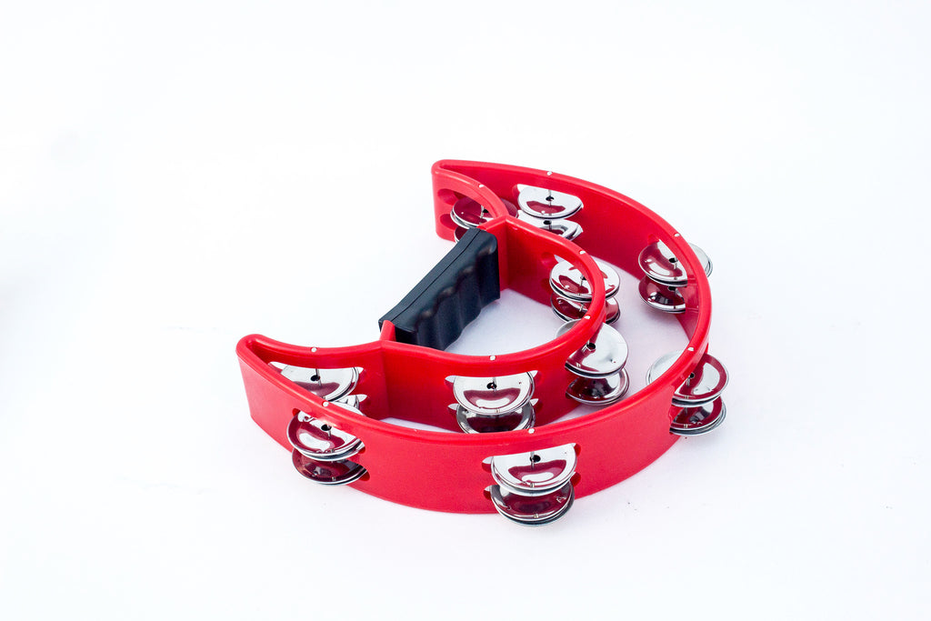 Half Moon Tambourine Double Assorted Colors